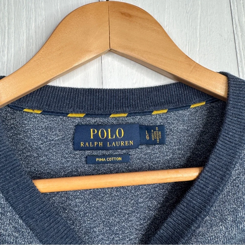POLO Ralph Lauren Heathered Navy Crewneck Sweater